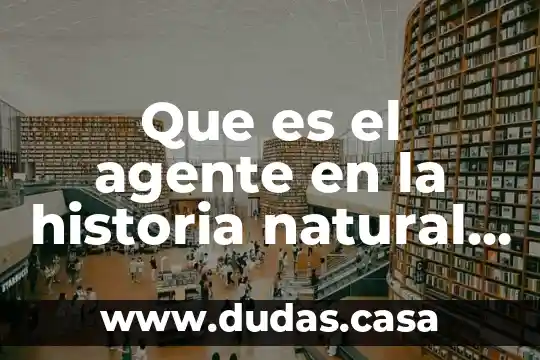 Que es el agente en la historia natural de la enfermedad