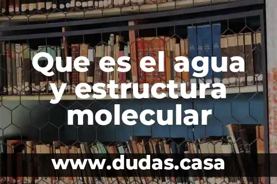 Que es el agua y estructura molecular