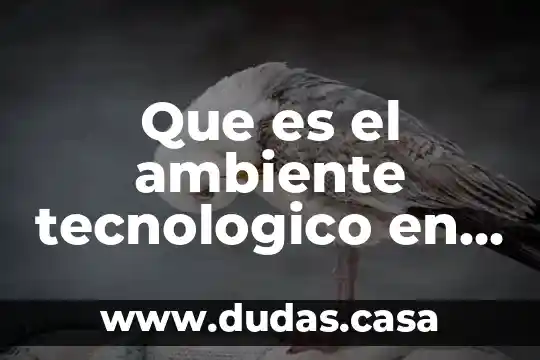 Que es el ambiente tecnologico en administracion
