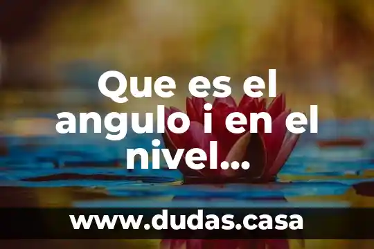 Que es el angulo i en el nivel topografico