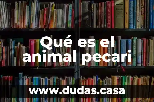 Qué es el animal pecari