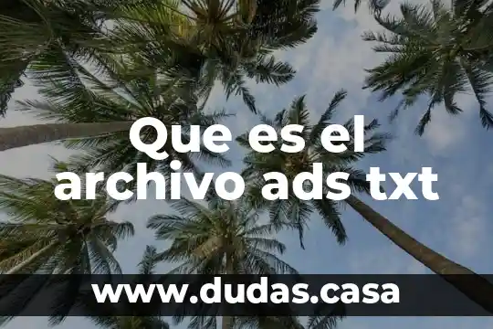 Que es el archivo ads txt