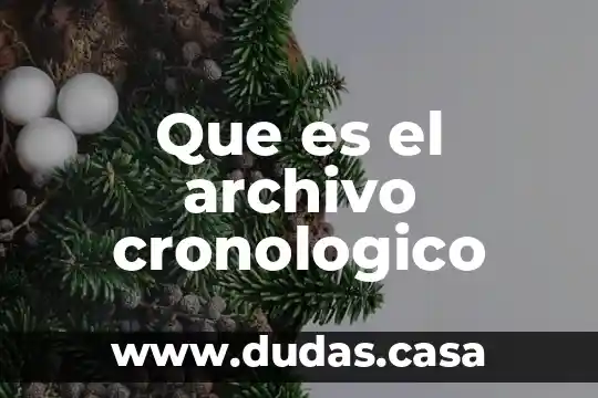 Que es el archivo cronologico