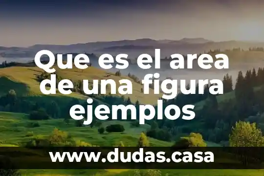 Que es el area de una figura ejemplos