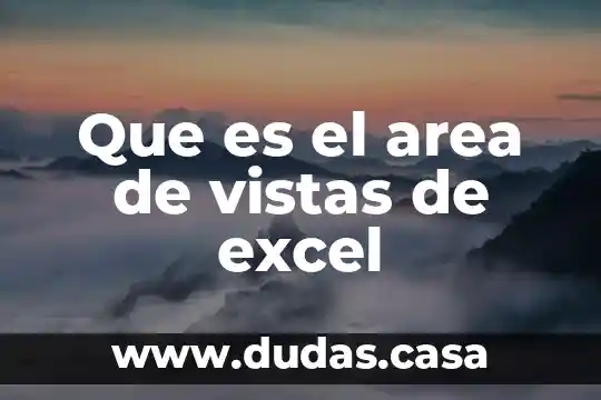 Que es el area de vistas de excel