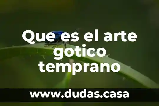 Que es el arte gotico temprano