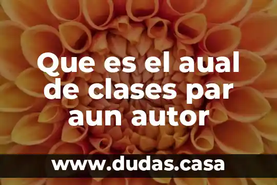 Que es el aual de clases par aun autor