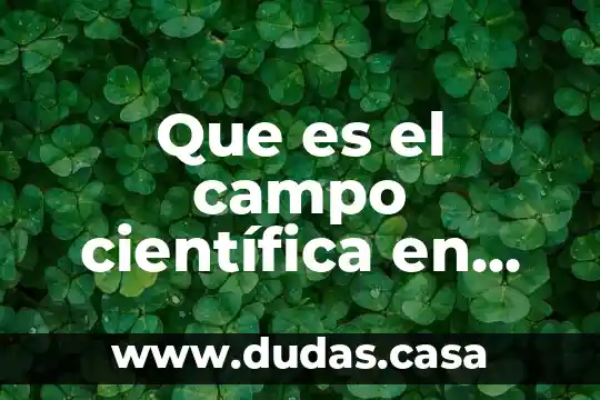 Que es el campo científica en metodologia