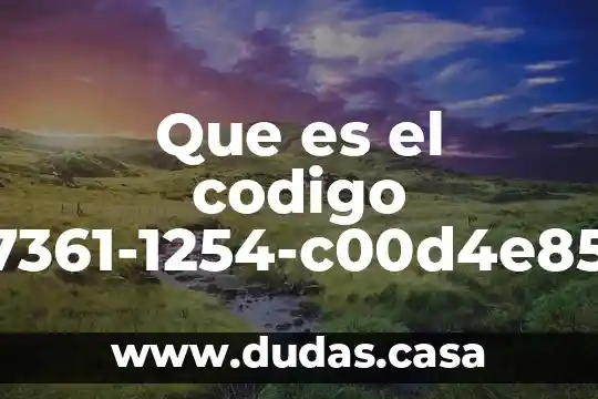 Que es el codigo u7361-1254-c00d4e85 de netflix