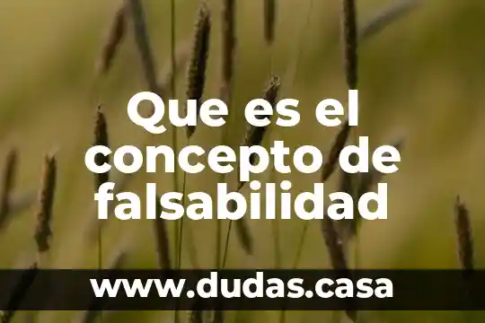 Que es el concepto de falsabilidad
