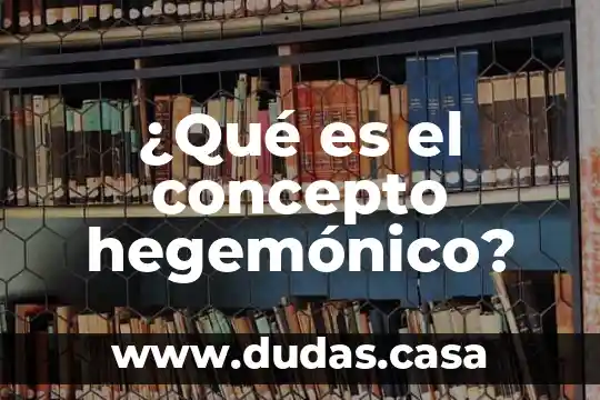 ¿Qué es el concepto hegemónico?