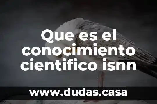 Que es el conocimiento cientifico isnn