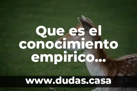 Que es el conocimiento empirico autores