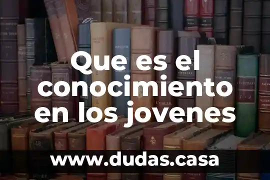 Que es el conocimiento en los jovenes