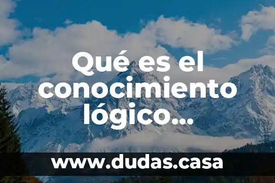Qué es el conocimiento lógico matemático y mental