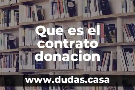 Que es el contrato donacion