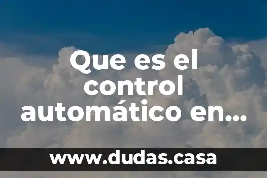 Que es el control automático en neumática