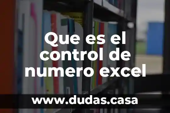 Que es el control de numero excel