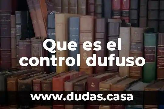 Que es el control dufuso