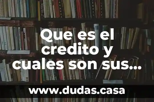 Que es el credito y cuales son sus funciones