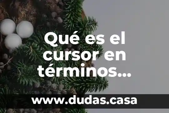 Qué es el cursor en términos ofimáticos