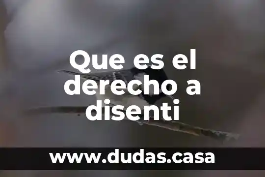 Que es el derecho a disenti