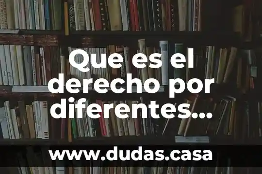 Que es el derecho por diferentes autores