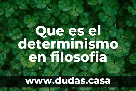 Que es el determinismo en filosofia