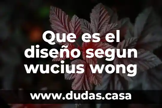 Que es el diseño segun wucius wong