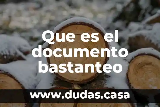 Que es el documento bastanteo