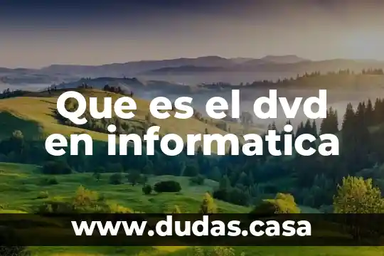Que es el dvd en informatica