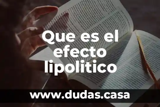 Que es el efecto lipolitico