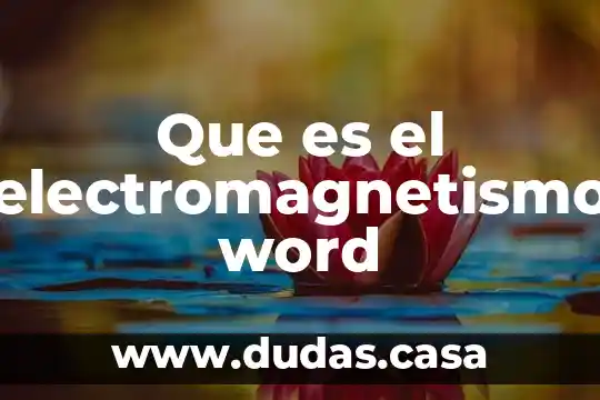 Que es el electromagnetismo word