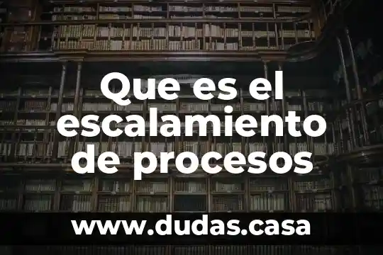 Que es el escalamiento de procesos