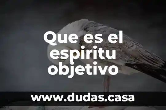 Que es el espiritu objetivo