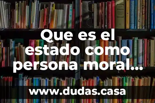 Que es el estado como persona moral mapa conceptual