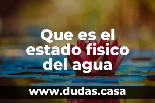 Que es el estado fisico del agua
