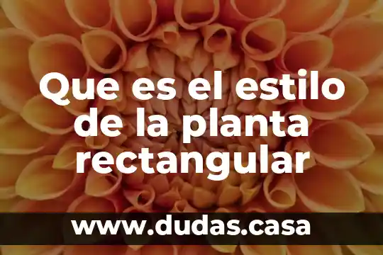 Que es el estilo de la planta rectangular