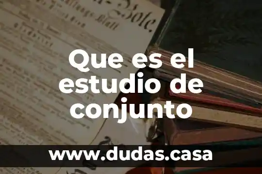 Que es el estudio de conjunto