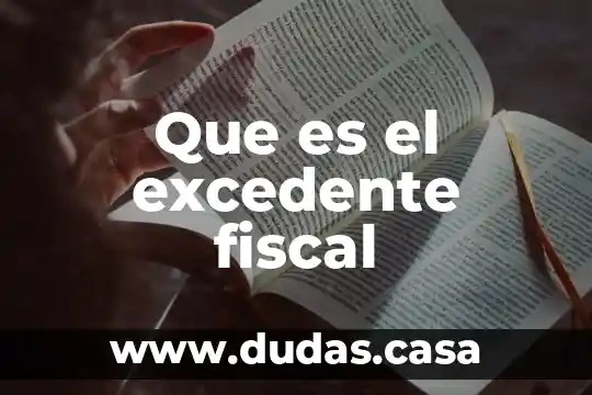 Que es el excedente fiscal