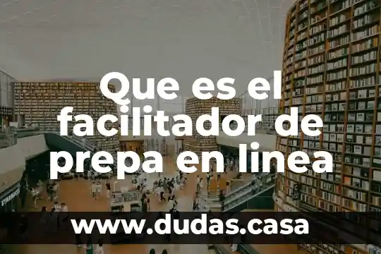 Que es el facilitador de prepa en linea