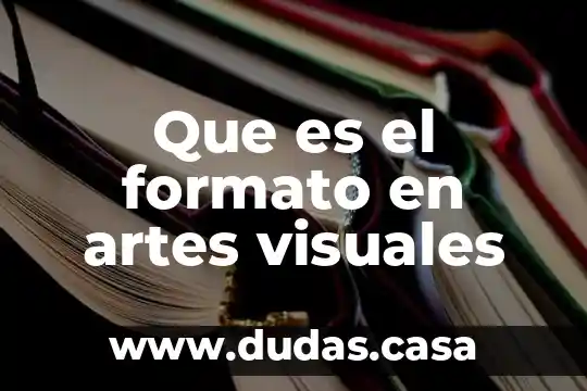 Que es el formato en artes visuales