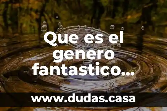 Que es el genero fantastico segun todorov