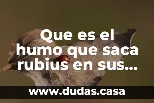 Que es el humo que saca rubius en sus directos