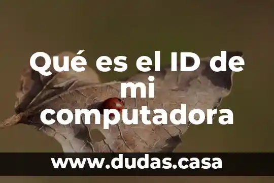 Qué es el ID de mi computadora