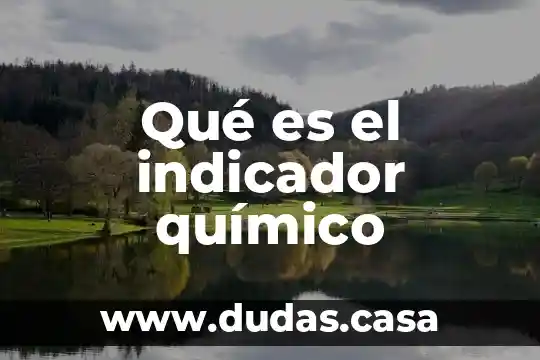 Qué es el indicador químico