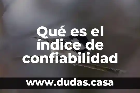 Qué es el índice de confiabilidad