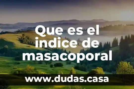 Que es el indice de masacoporal
