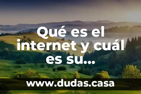 Qué es el internet y cuál es su importancia