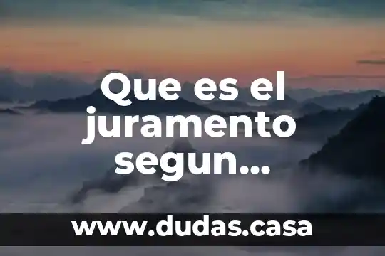 Que es el juramento segun sumerhill